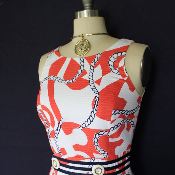 Lilly Pulitzer Kirkland dress tango orange booze cruize sailor nautical polo 2 - Picture 6 of 13